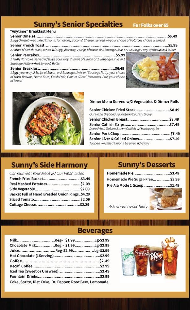 Sunny's Cafe Menu image 3